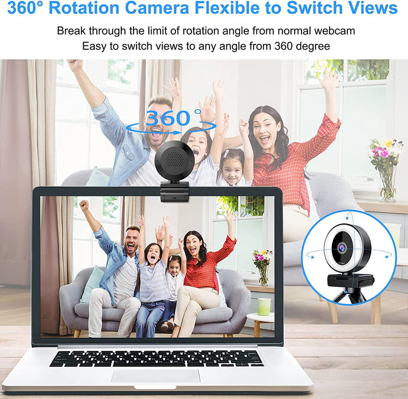 Streaming Webcam 1080P with Ring Light