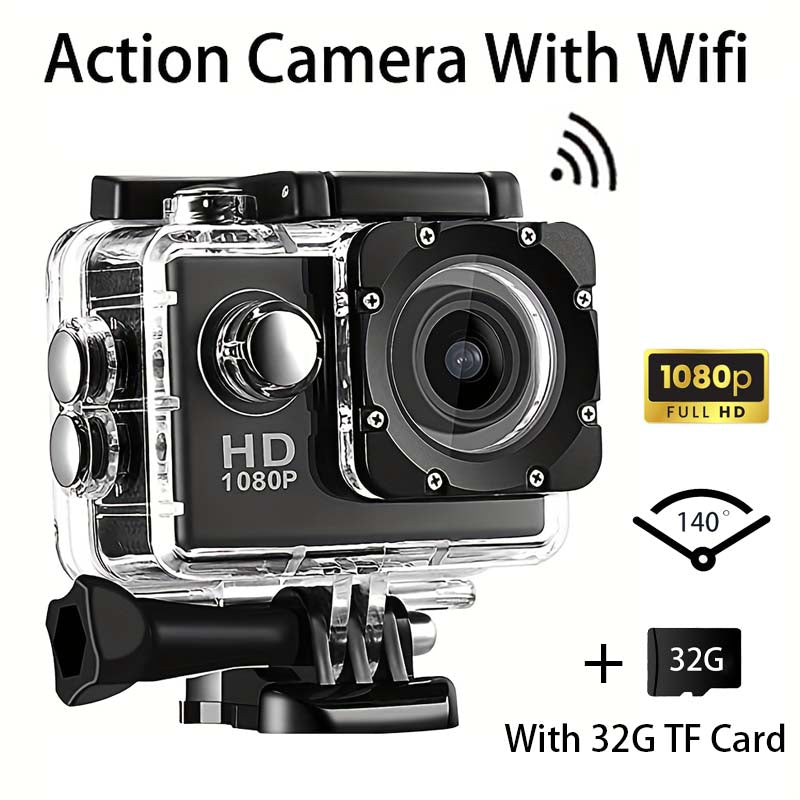 Ultra HD Underwater Action Camera 140 Degree Wide Angle Waterproof Camera WIFI Camera