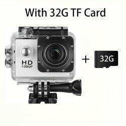 Waterproof Action Camera-1080P 12MP Full HD Sports Camera Underwater 30M, 90 Degree Wide-Angle Mini DV Camcorder with Multi Accessories