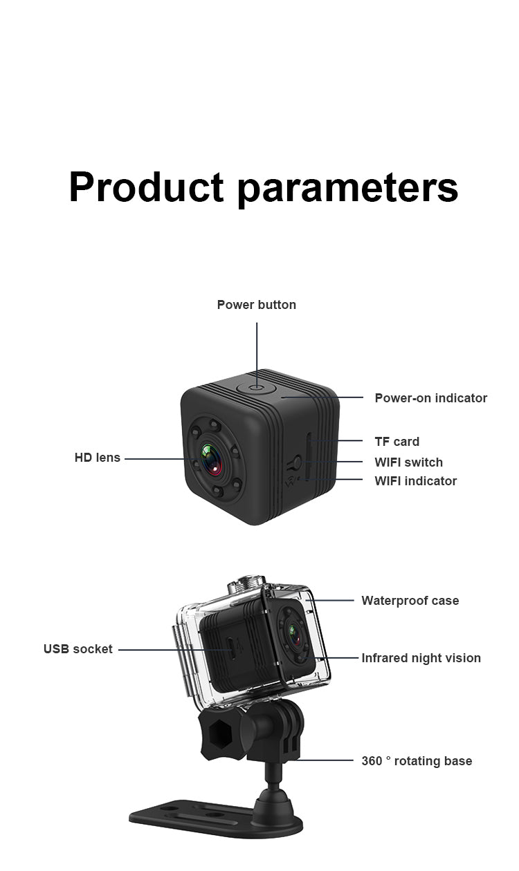 Mini Camera with Waterproof Cases