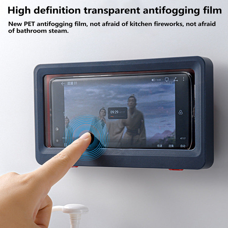 Waterproof Anti-Fog Touch Screen Wall Mount Phone Holder