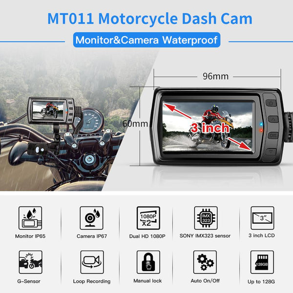 Motorcycle 1080P WIFI Dashcam