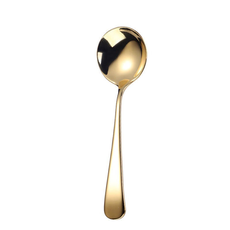 Gold Round Soup Spoon